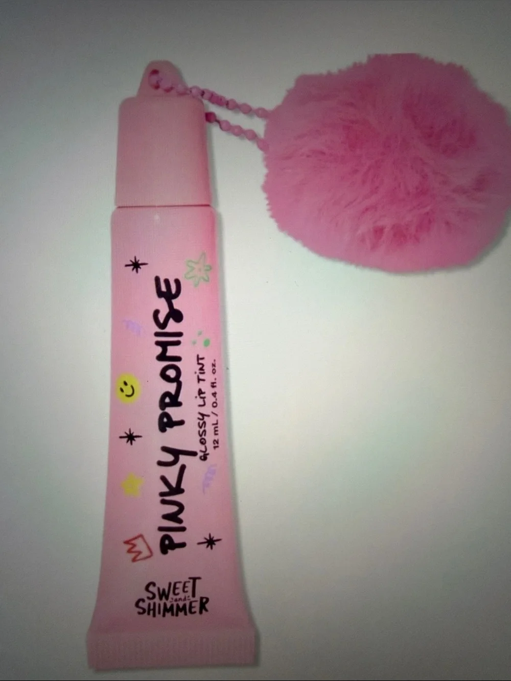 2 pc. Sweet Shimmer Pinky Promise Lip Gloss & Pink Bear Charm Set